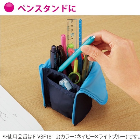 Japanese stationary brand Kokuyo Pencil case cosmetic case excellent condition - Picture 6 of 9